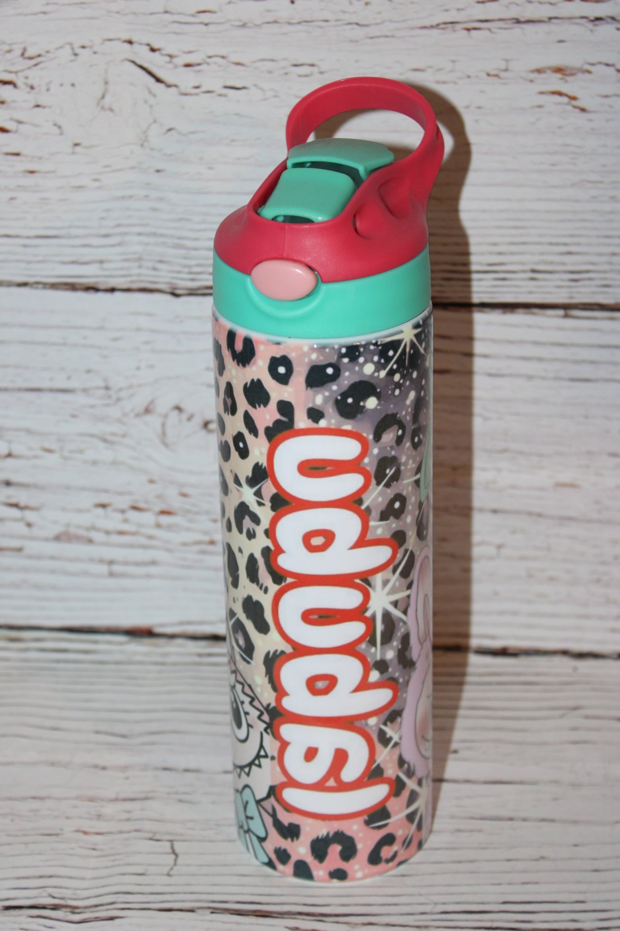 Cheetah Labubu 20 0z Flip Top Spill Proof Tumbler Oopsie
