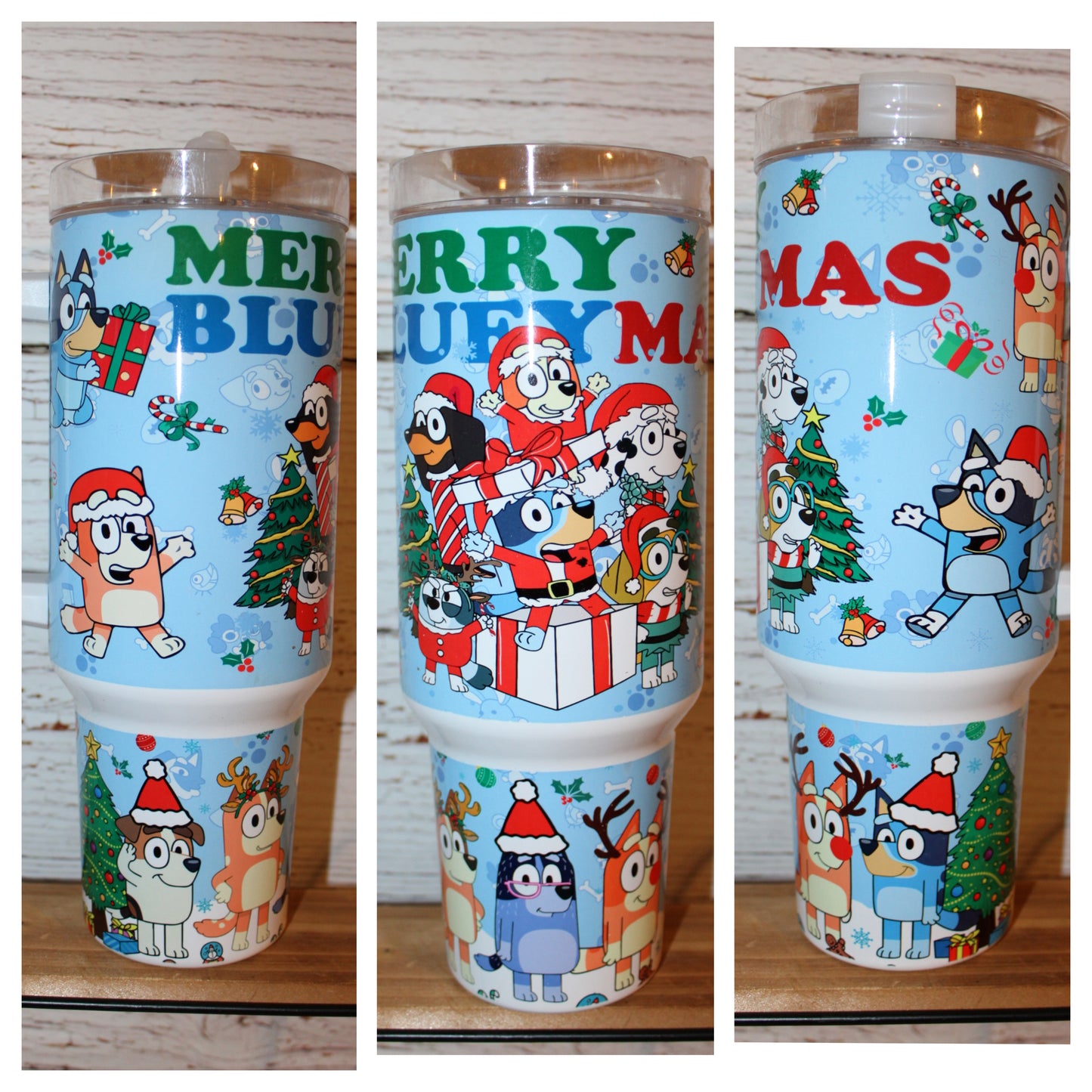 Bluey Santa Christmas 40 Oz Tumbler