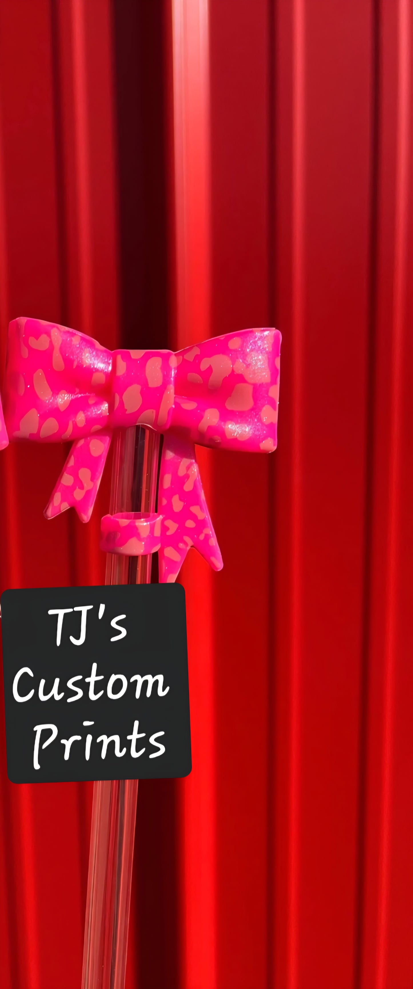 3D Bow Straw Toppers