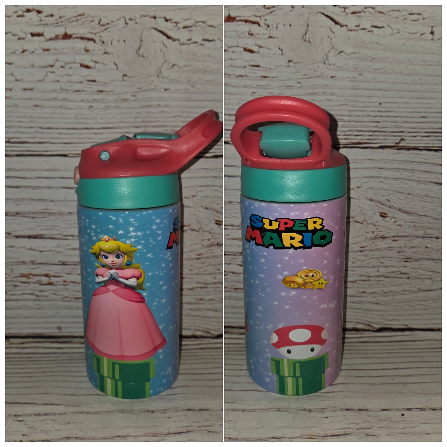 Super Mario Flip Top Spill Proof Youth Tumbler 12 Oz