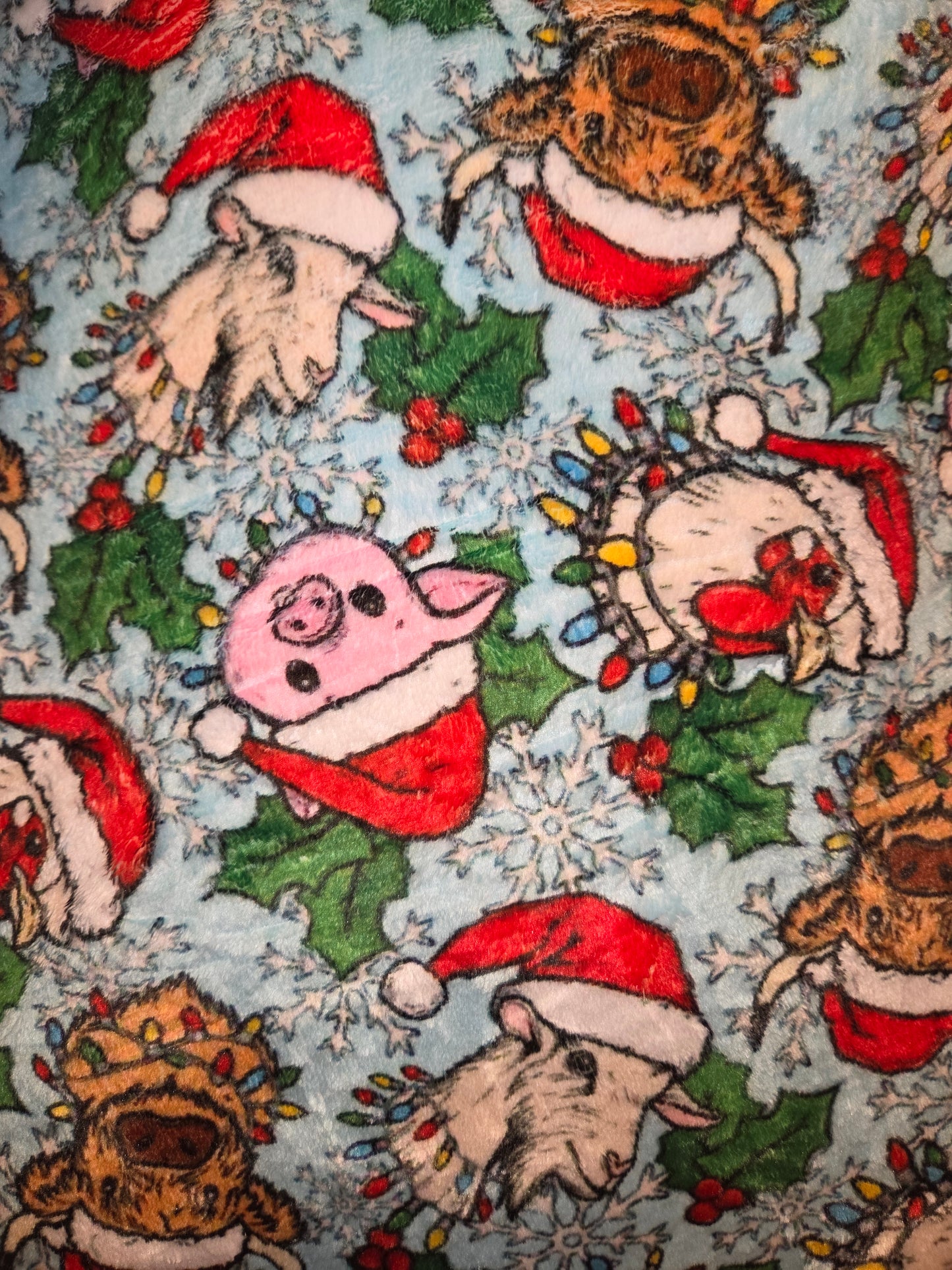 Oversized 60x80" Fuzzy Blanket: Holiday Edition