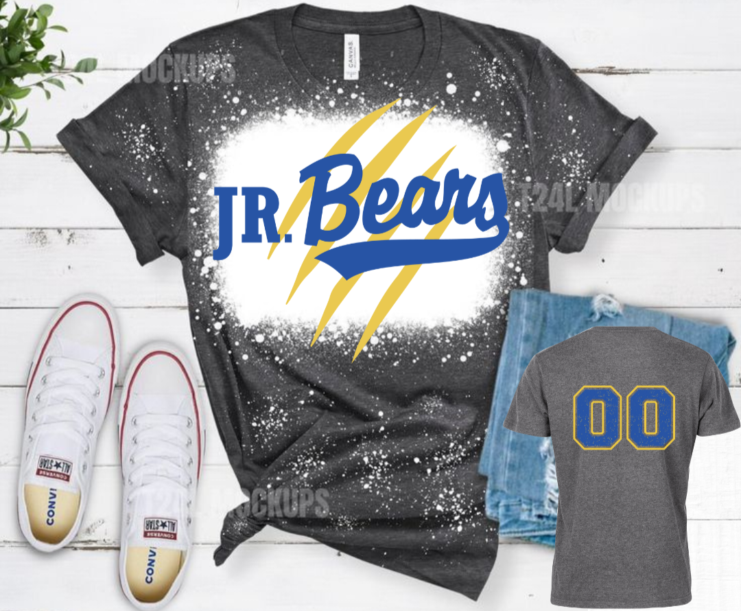 Dark Grey Bleached Jr Bears Personalized Numbers (Adult Size)