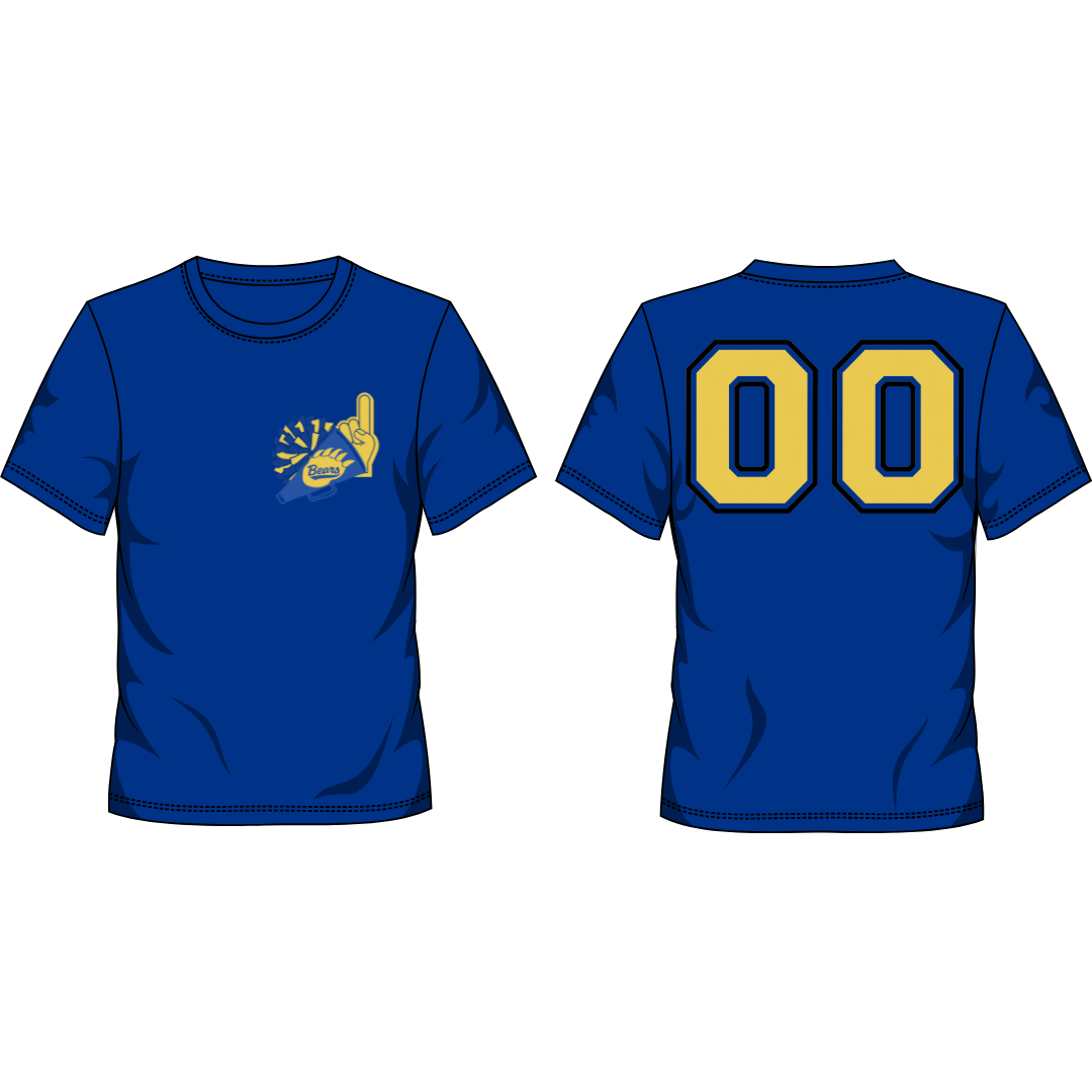 Bears Cheer Personalized Numbers (Youth Size)