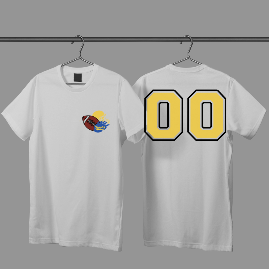 Bears Claw Football Personalized Numbers (Adult Size)