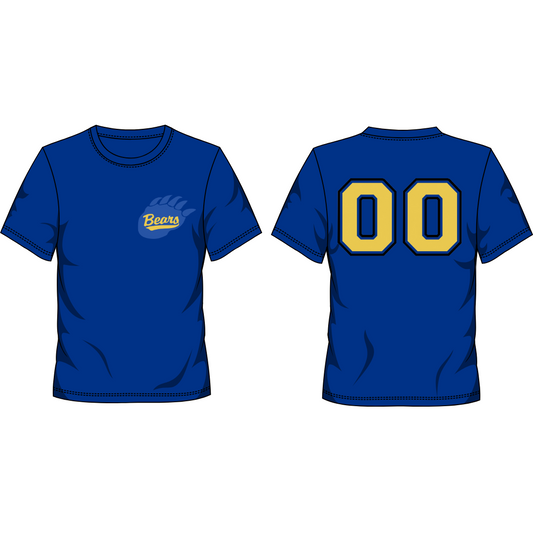 Blue Bears Claw Personalized Numbers (Adult Size)