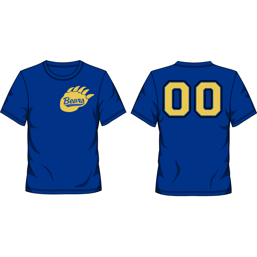 Yellow Bears Claw Personalized Numbers (Youth Size)
