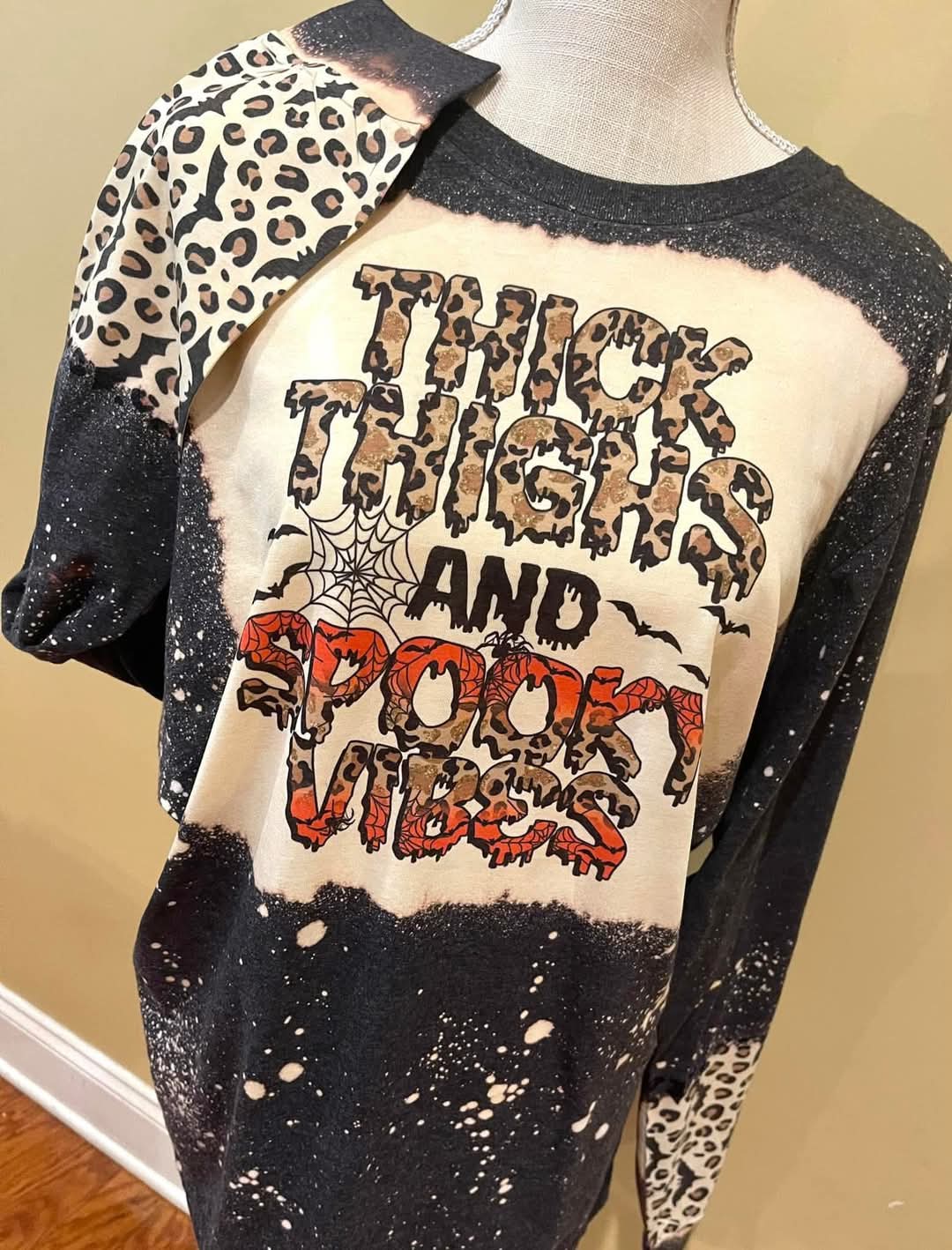 Thick Thighs and Spooky Vibes Crewneck Sweatshirt
