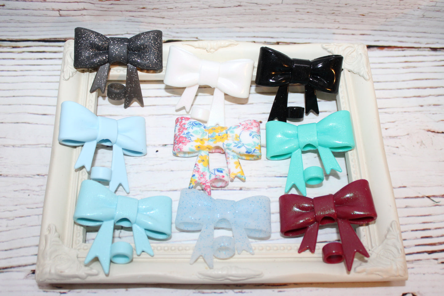 3D Bow Straw Toppers