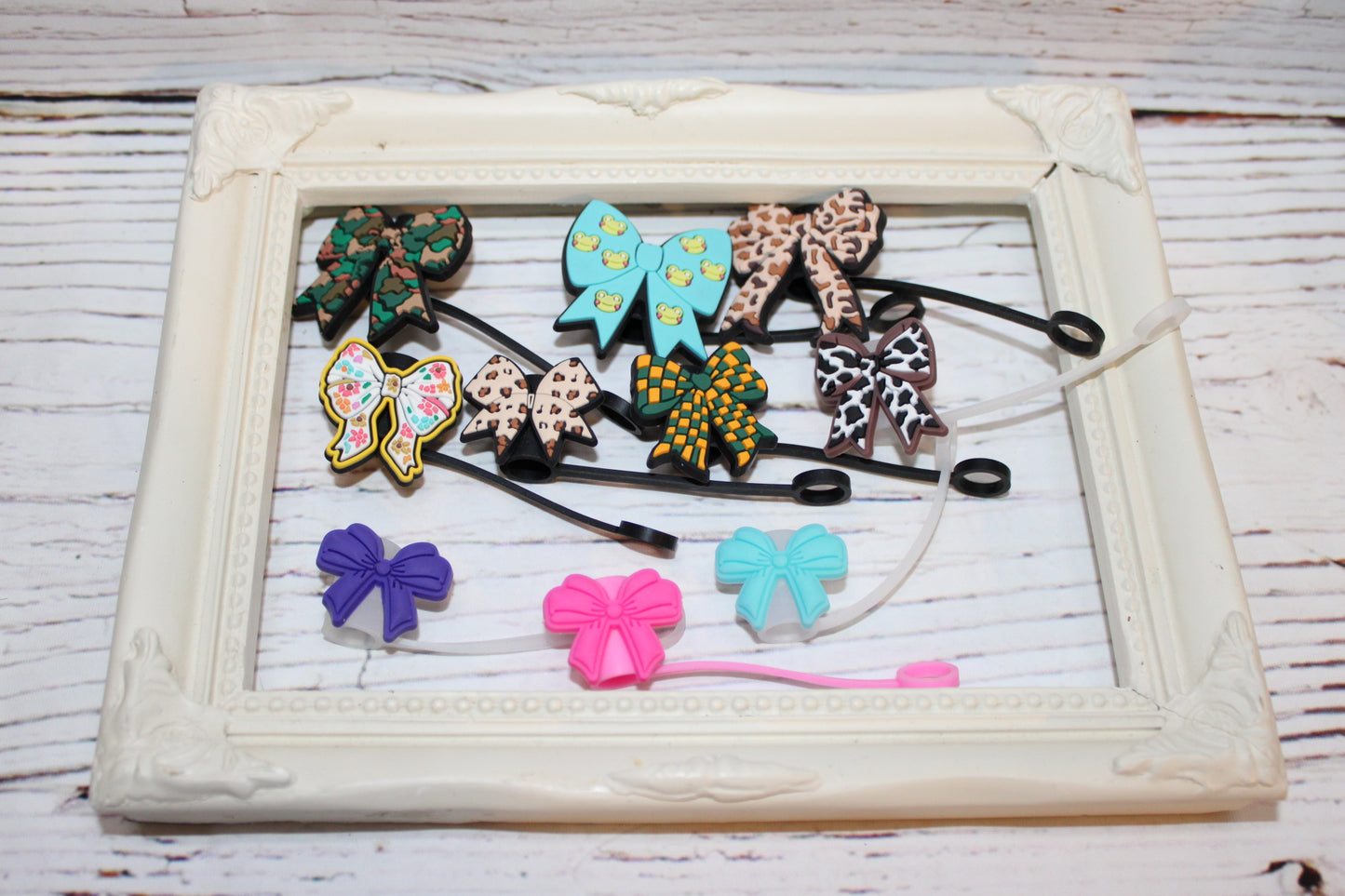 Bow Straw Toppers