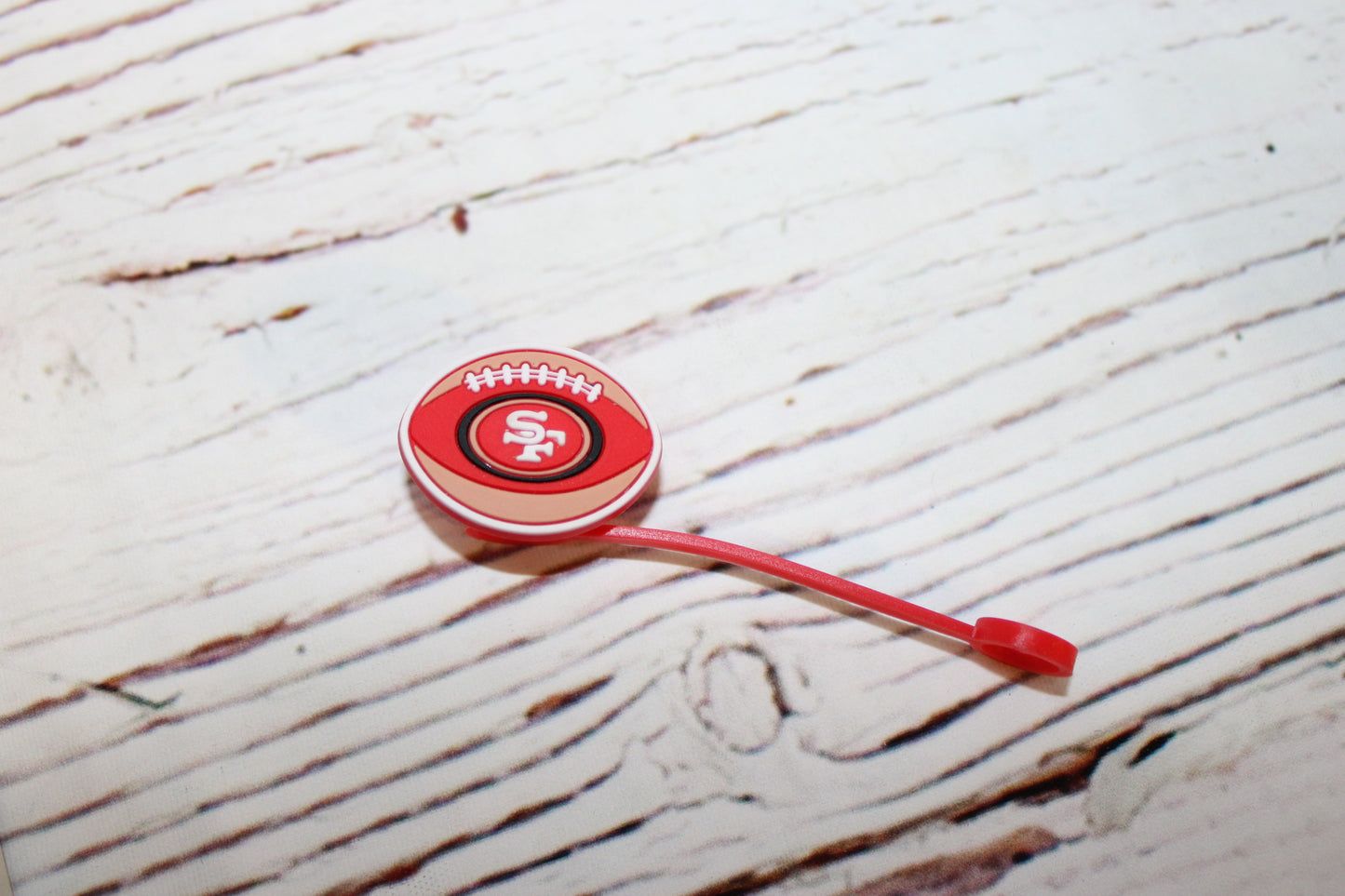 SF Niner Football Straw Toppers