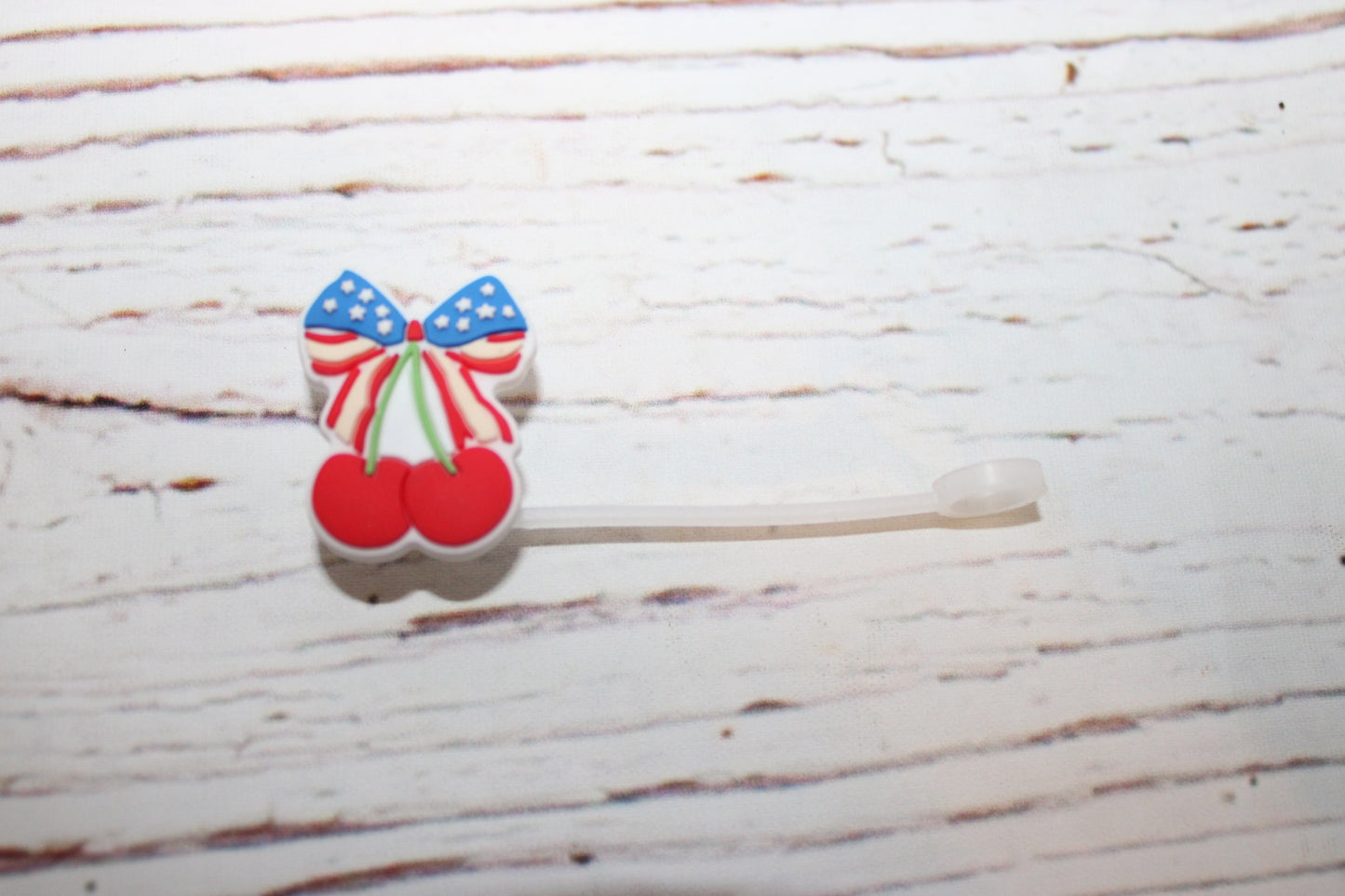 Bow, Cherries Smiley & Balloon Straw Toppers