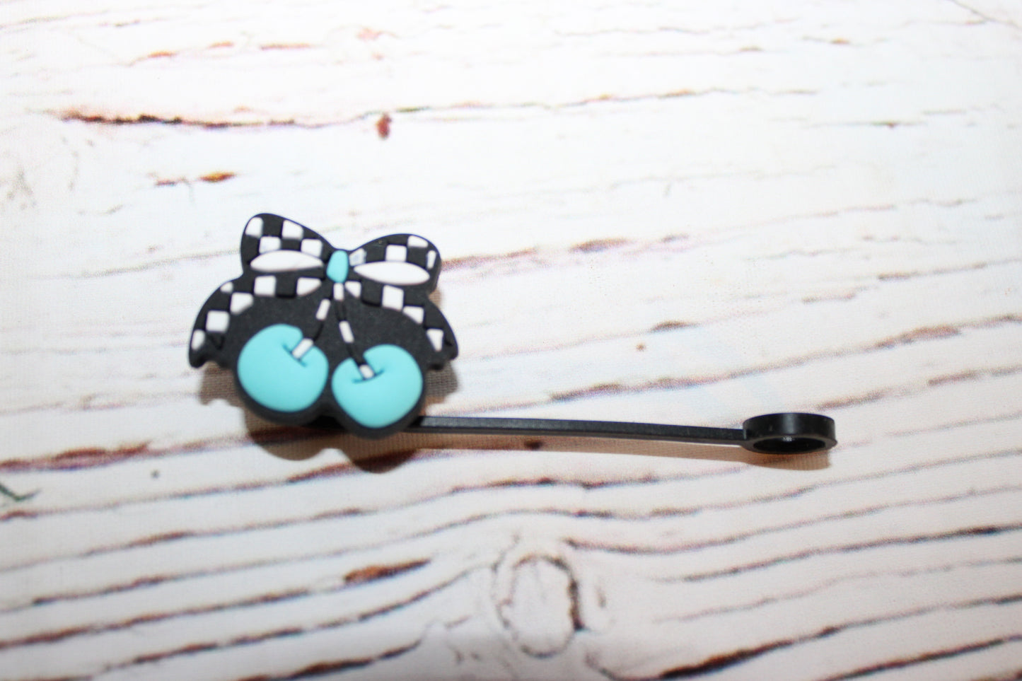 Bow, Cherries Smiley & Balloon Straw Toppers