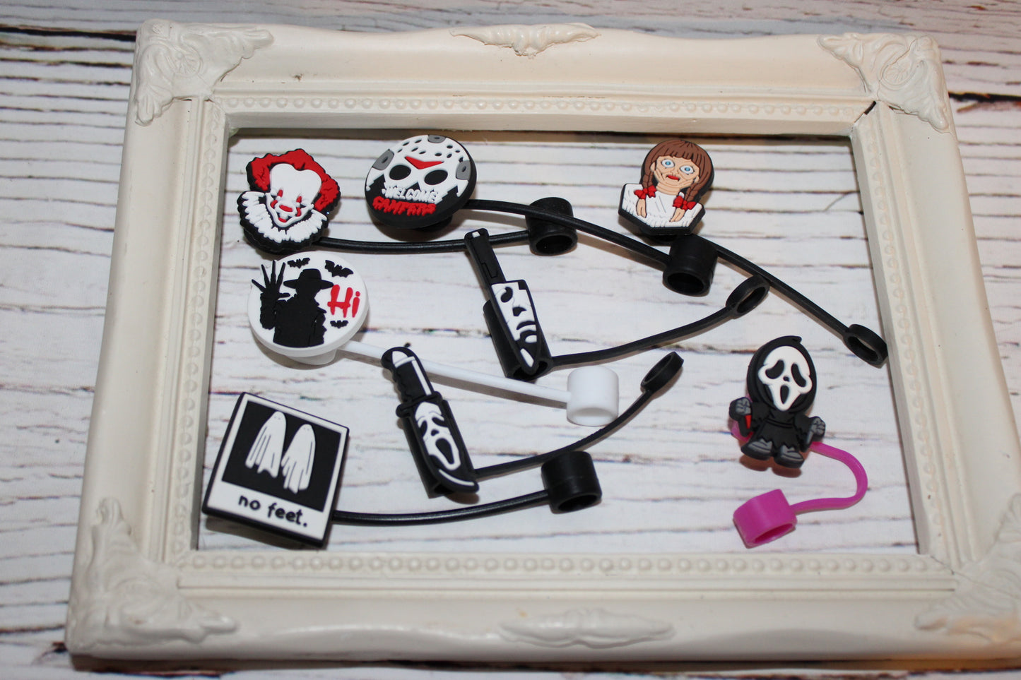 Halloween Horror Straw Toppers