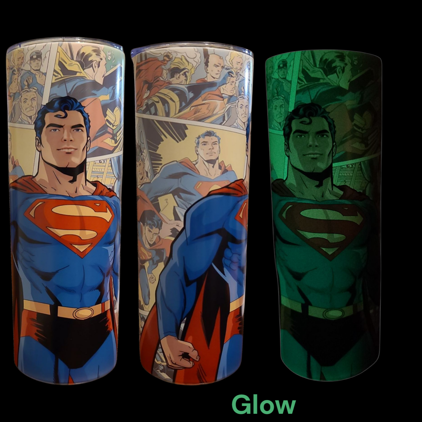 Superman Tumbler 20 Oz Glow in the Dark