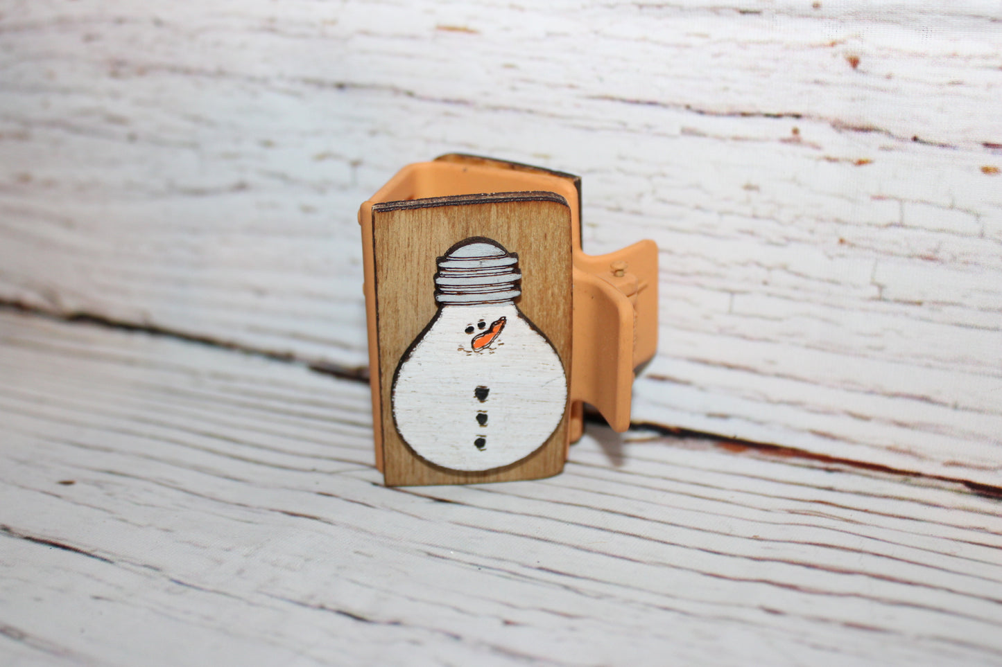 Plastic Hair Clip Laser Engraved Wood
