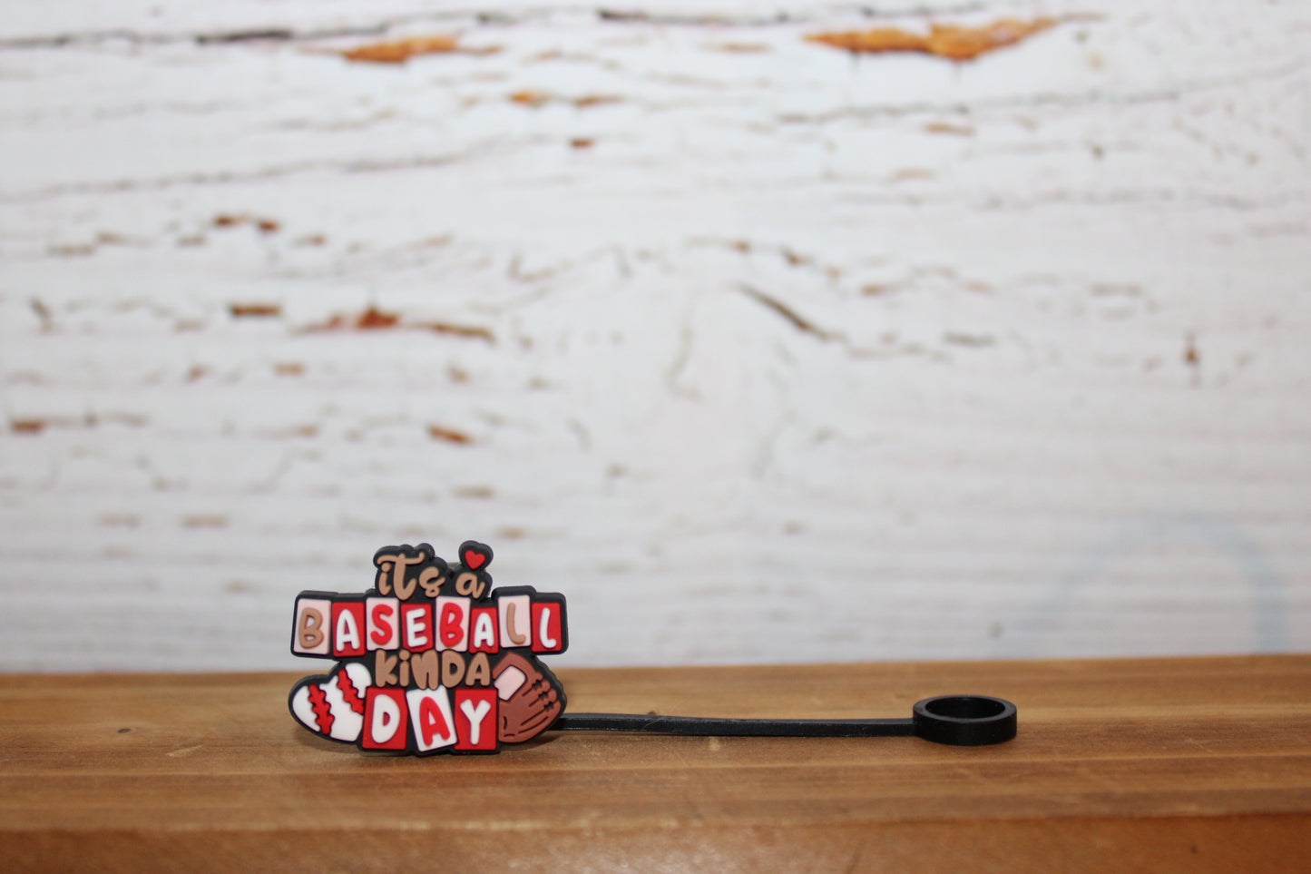 Baseball Straw Toppers