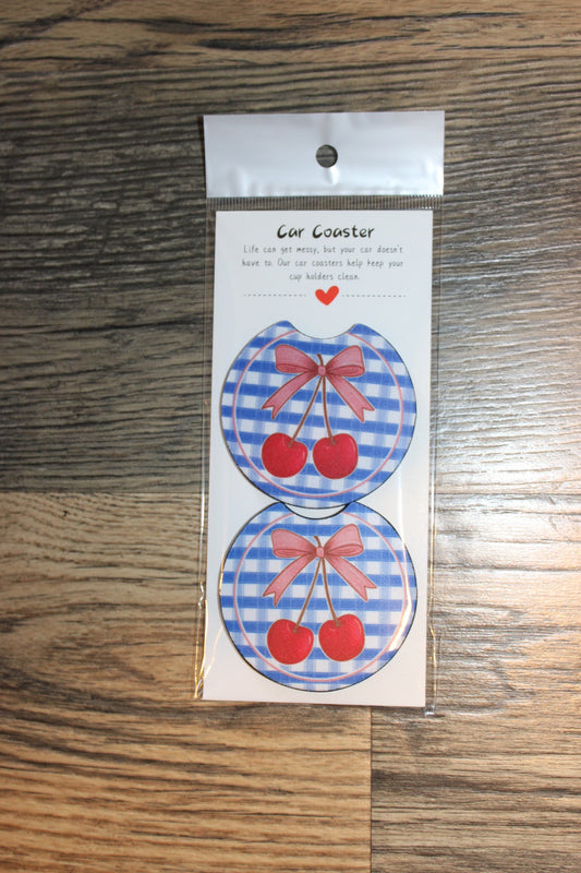 Whimsical & Coquette Car Coasters