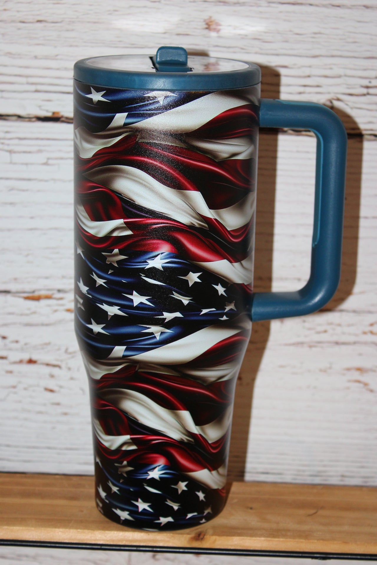 USA Flag America 40 Oz Flip Top Spill Proof Tumbler
