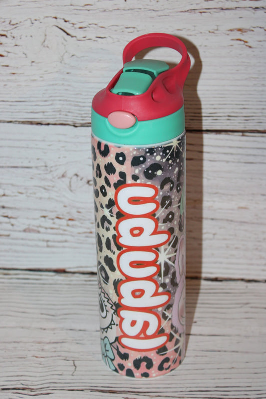 Cheetah Labubu 20 0z Flip Top Spill Proof Tumbler Oopsie