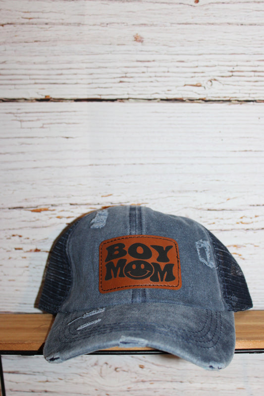 Women's Leather Patch Hats