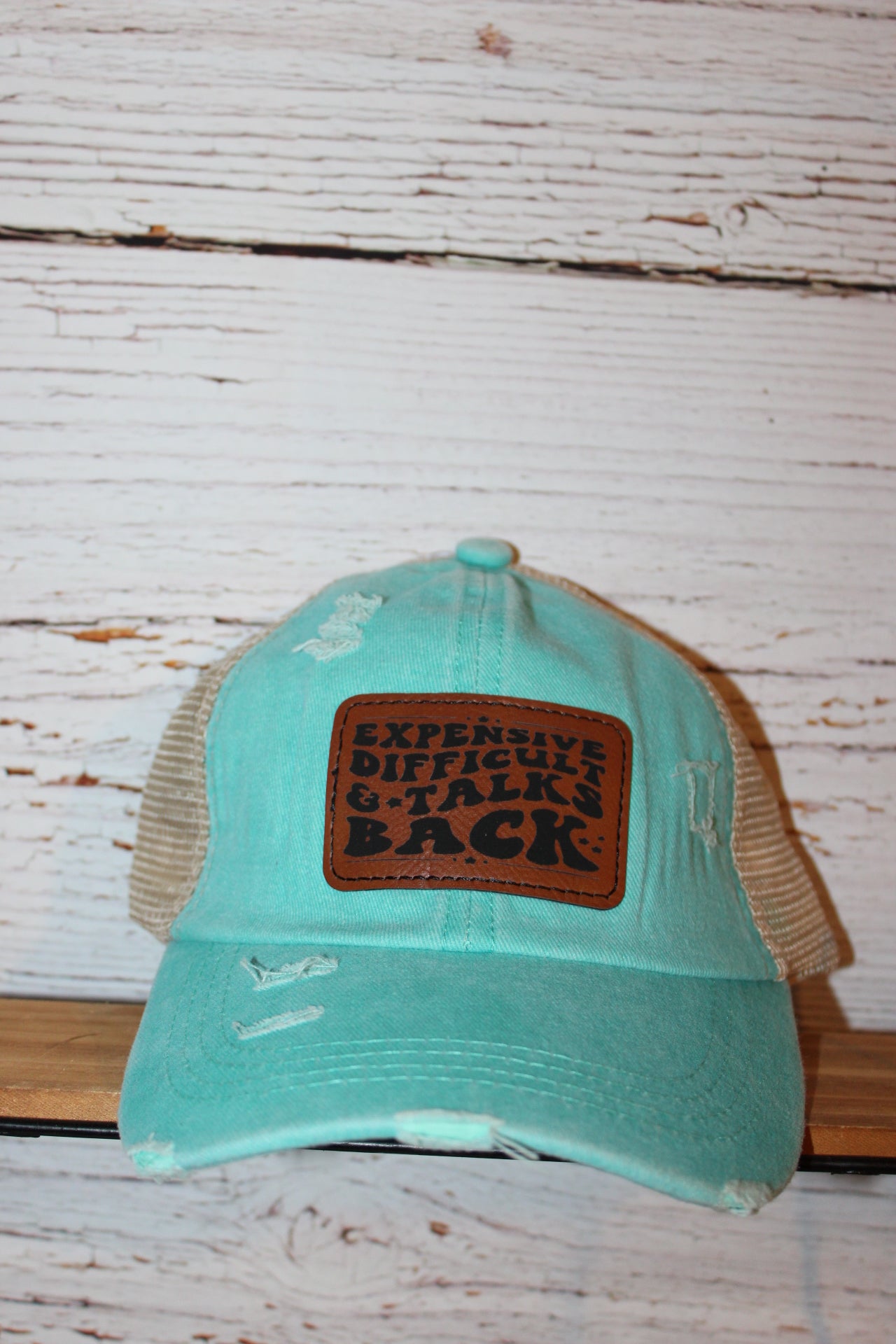 Women's Leather Patch Hats
