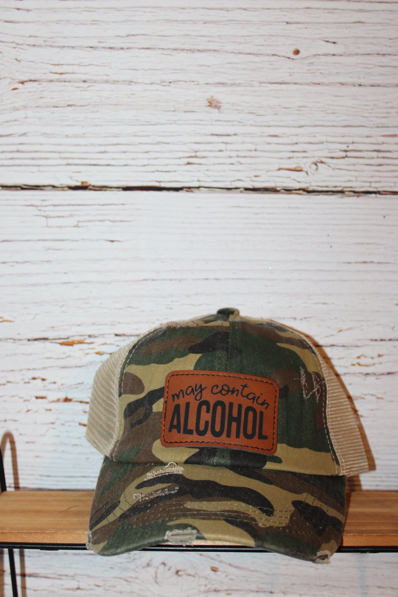 Women's Leather Patch Hats