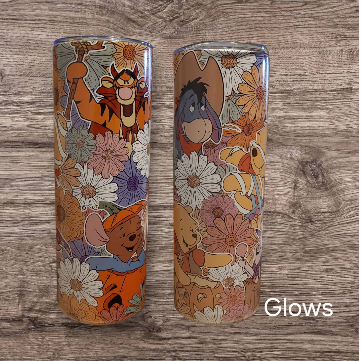 Winnie the Pooh Halloween 20 Oz tumbler Glows in the Dark