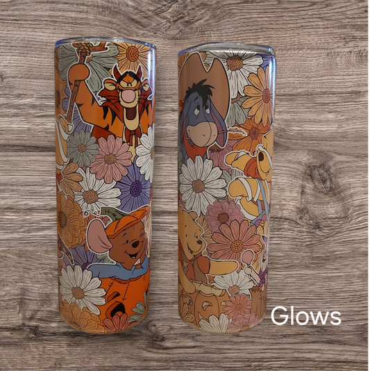 Winnie the Pooh Halloween 20 Oz tumbler Glows in the Dark