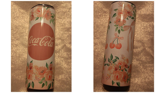 Floral Coca Cola 20 Oz Tumbler
