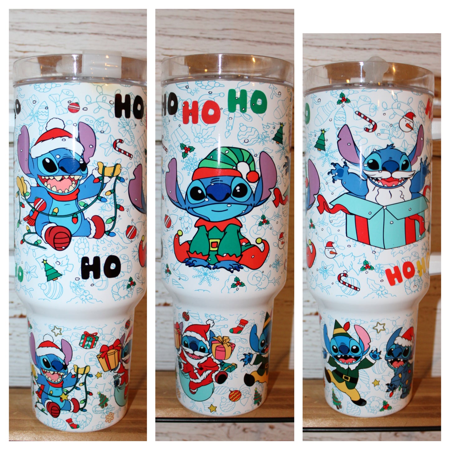 Stitch Santa Christmas 40 Oz Tumbler
