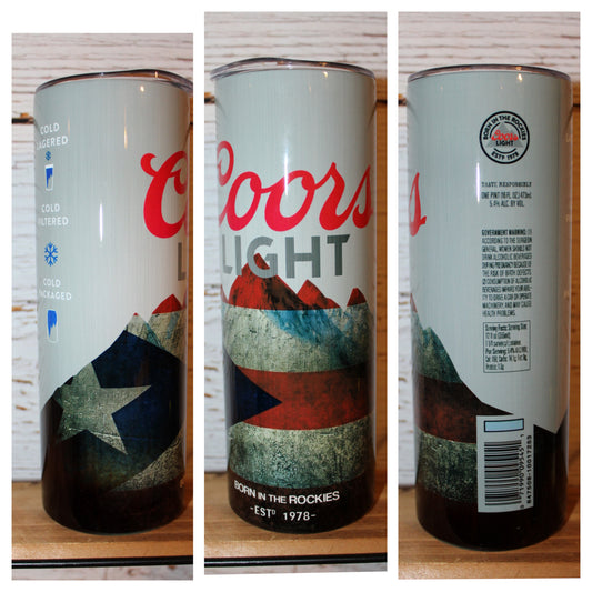 Coors Light USA Flag 20 Oz Tumbler