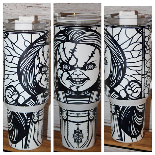 Chucky Horror Glow in the Dark 40 Oz Tumbler