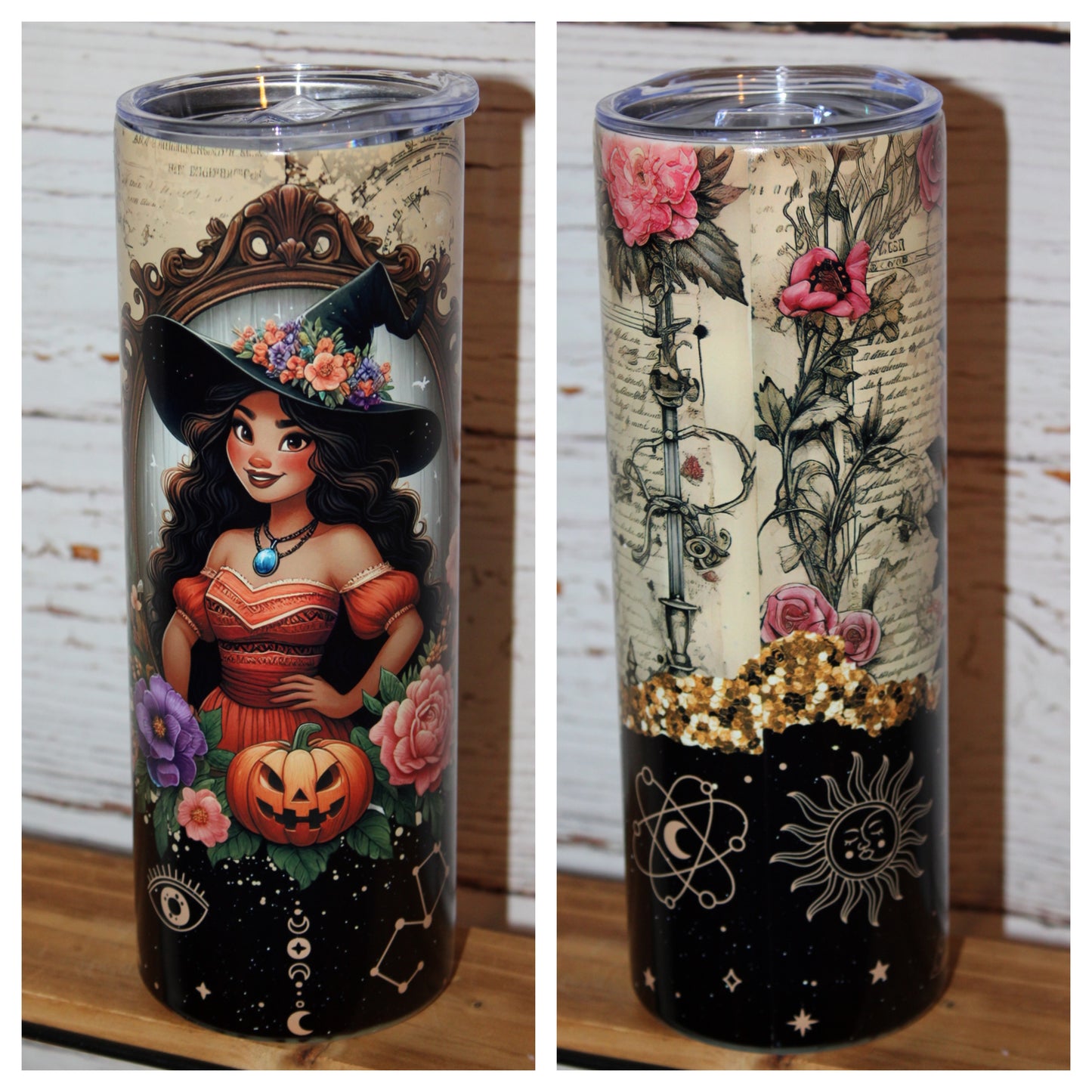 Moana Witchy Halloween Glow in the Dark 20 Oz Tumbler