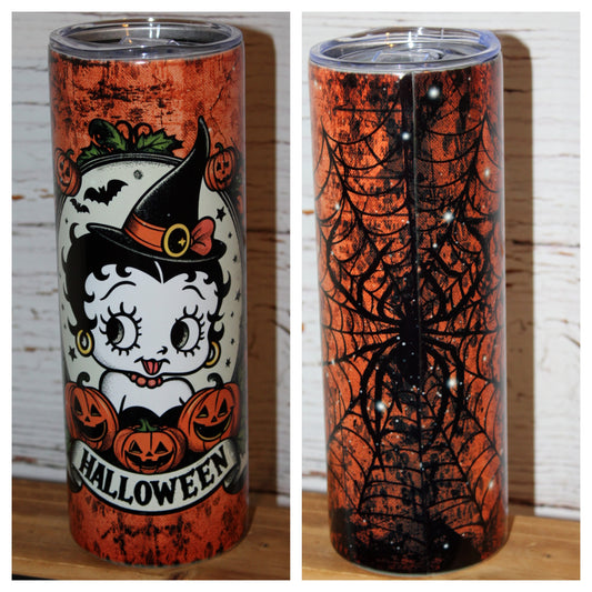 Betty Boop Witchy Halloween Glow in the Dark 20 Oz Tumbler
