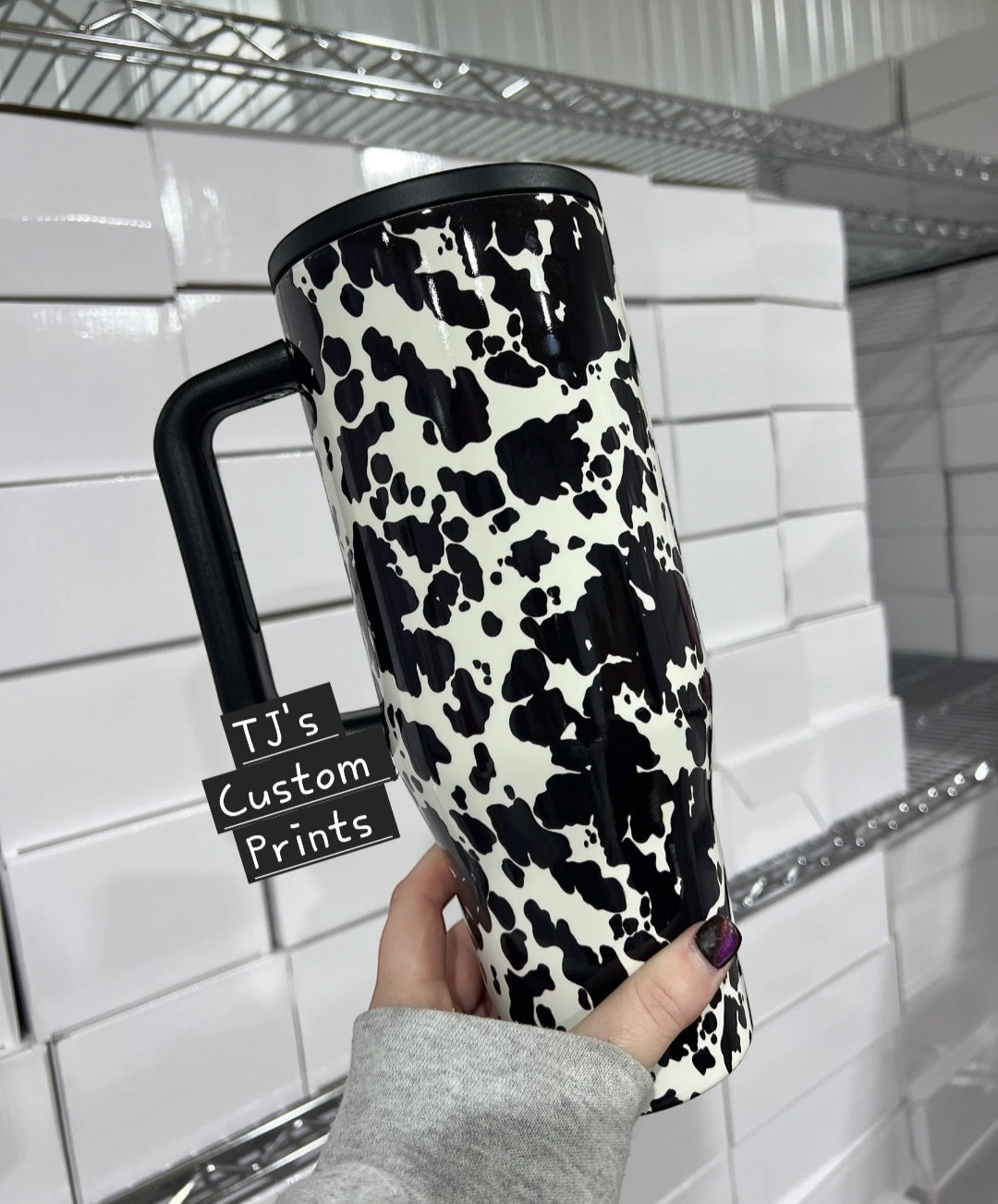 Cow Flip Top Spill Proof Tumbler