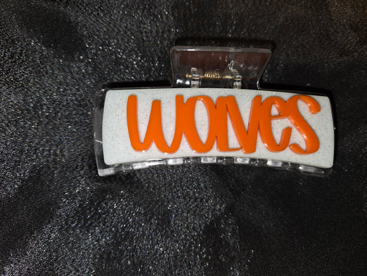Woodland Wolves High School School Spirit Claw Clips