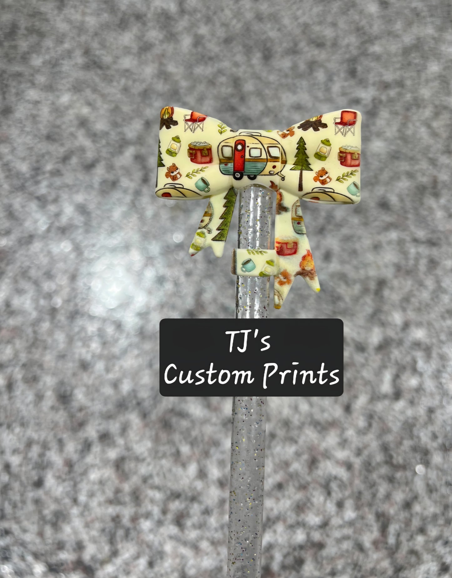 3D Bow Straw Toppers