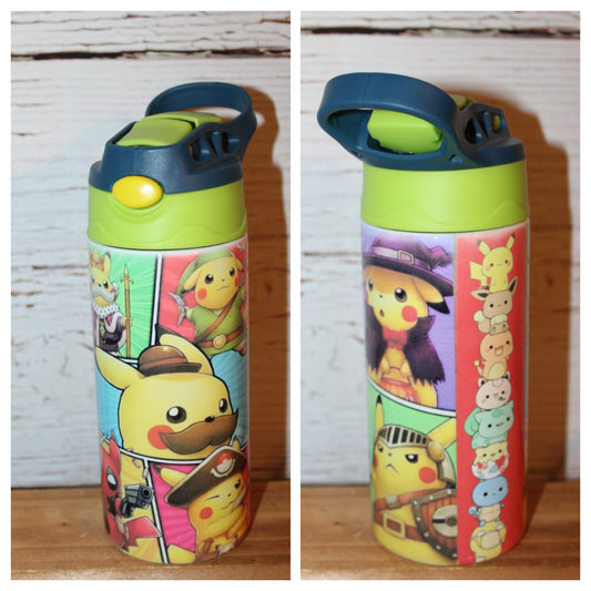 Pikachu Flip Top Spill Proof Youth Tumbler 12 Oz