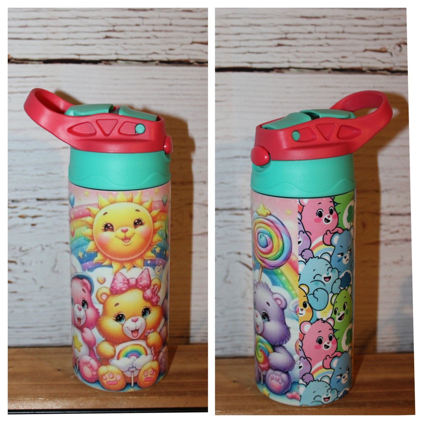 Carebears Flip Top Spill Proof Youth Tumbler 12 Oz