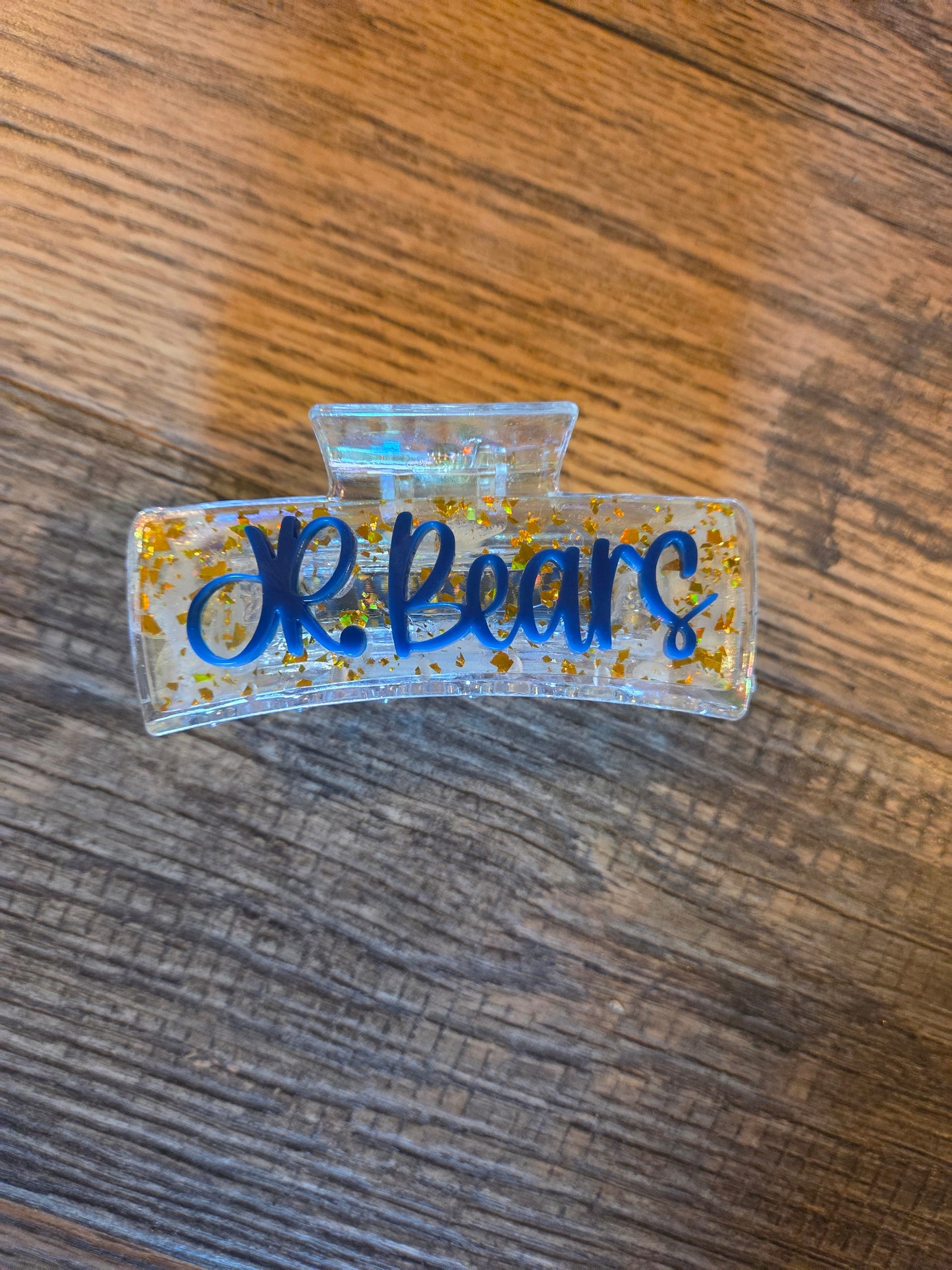 Jr Bears & Bears Large Claw Clips School Spirit