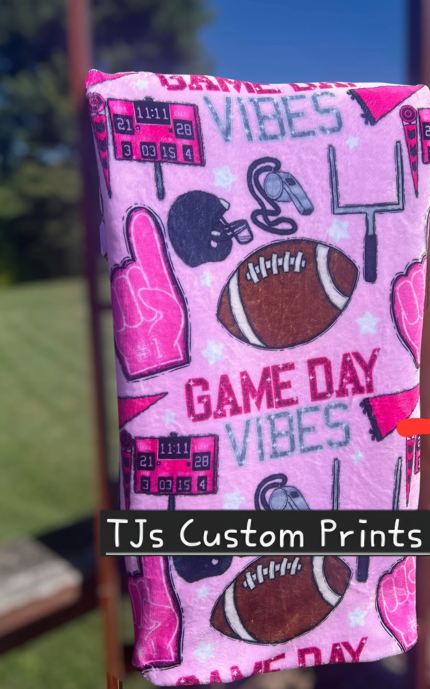 Football Game Day Oversized 60x80" Fuzzy Blanket