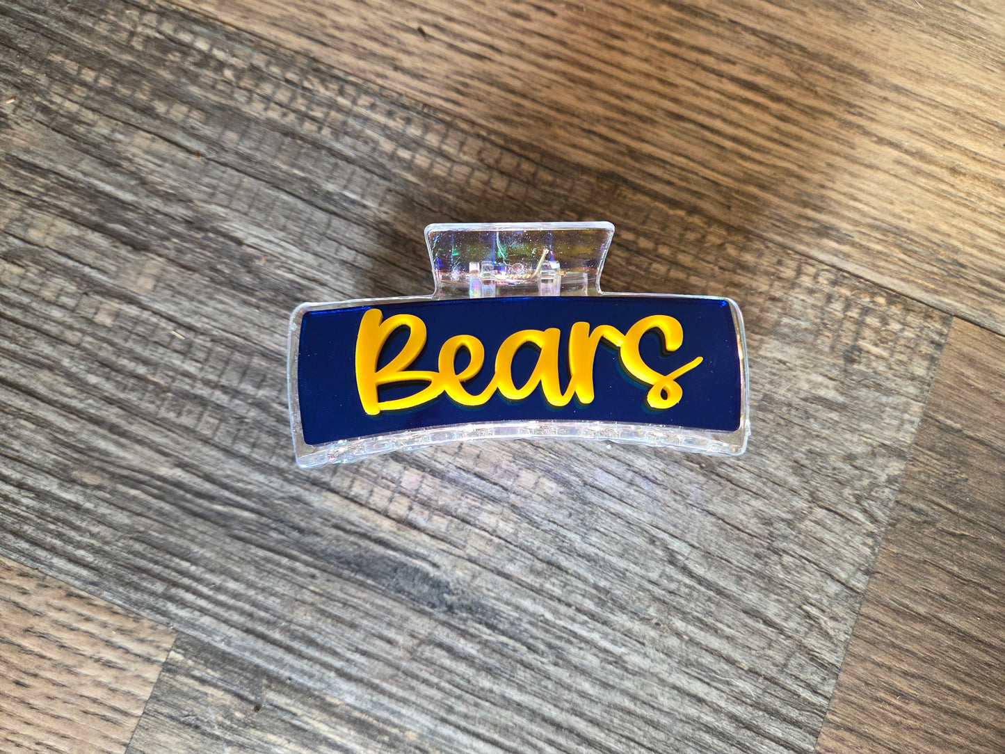 Jr Bears & Bears Large Claw Clips School Spirit