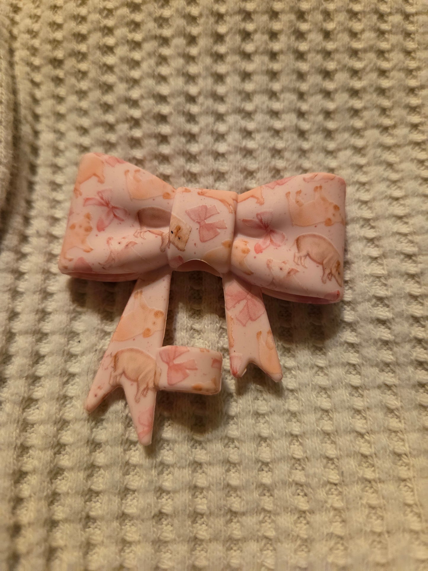 3D Bow Straw Toppers
