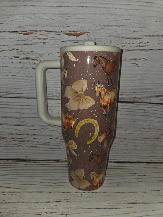 Horse Flip Top Spill Proof Tumbler
