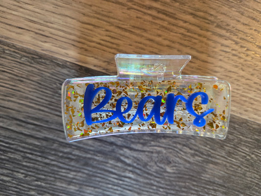 Jr Bears & Bears Large Claw Clips School Spirit
