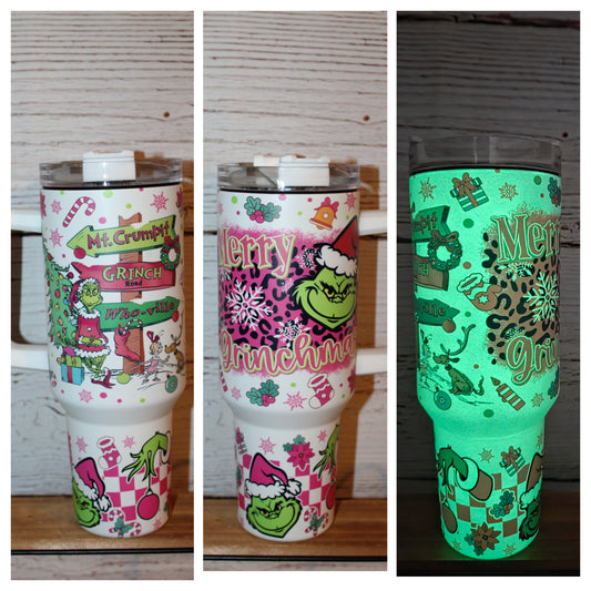 Grinch Glow in Dark 40 oz Tumbler