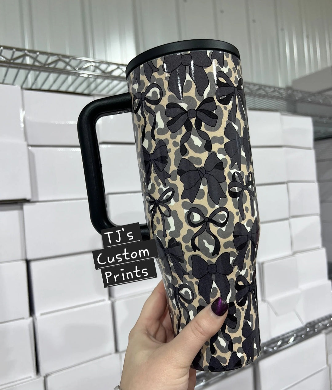 Cheetah Flip Top Spill Proof Tumbler