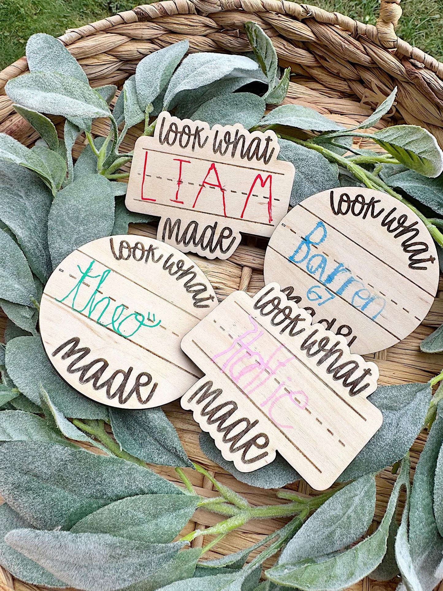Look what I made magnets handwritten