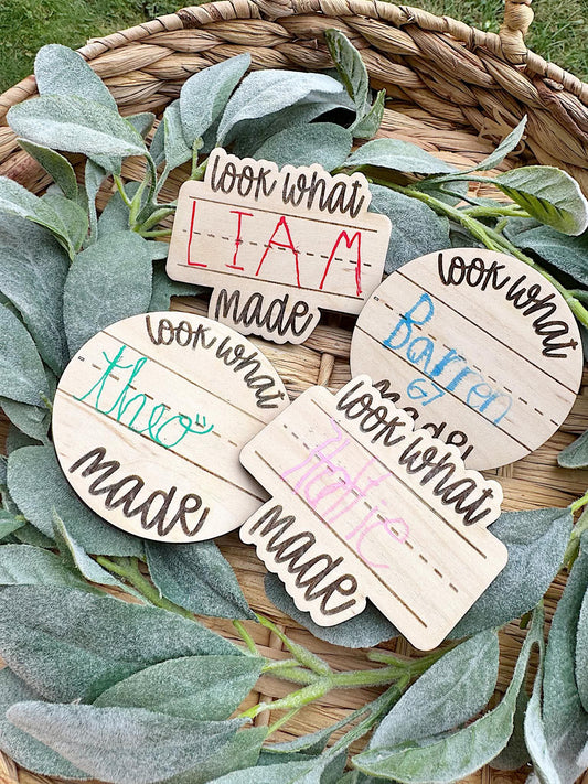 Look what I made magnets handwritten