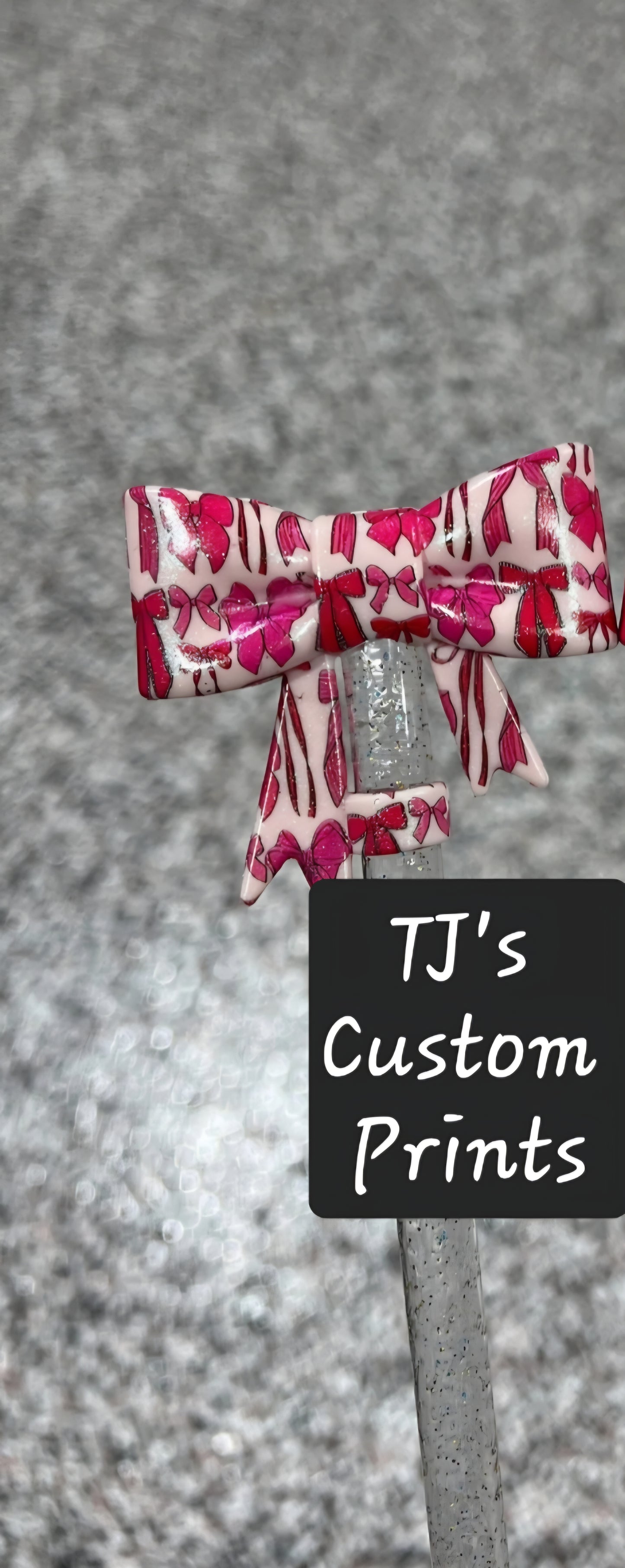 3D Bow Straw Toppers